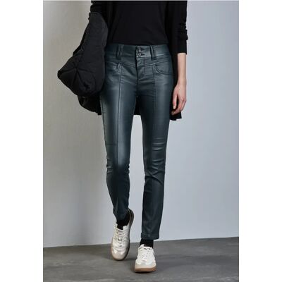 Street One Hose mit Coating - Grün - Damen Street One Hose mit Coating - Grün - Damen