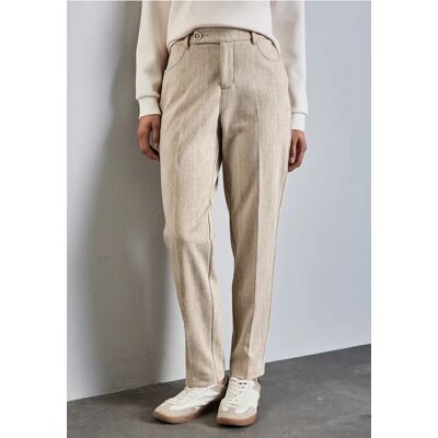 Street One Chino mit Knopfdetail - Beige - Damen Street One Chino mit Knopfdetail - Beige - Damen