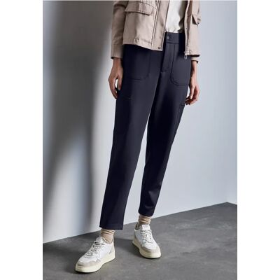 Street One Jersey Twill Cargo-Hose - Blau - Damen Street One Jersey Twill Cargo-Hose - Blau - Damen
