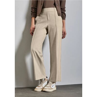 Street One Straight Leg Melange-Hose - Beige - Damen Street One Straight Leg Melange-Hose - Beige - Damen