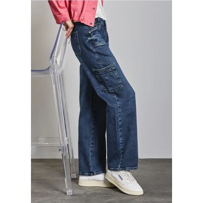 Street One Jeans im Cargo Look - Blau - Damen Street One Jeans im Cargo Look - Blau - Damen