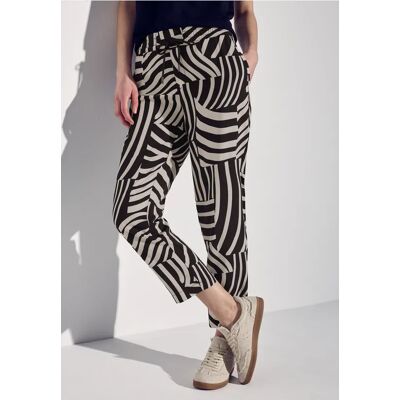Street One Gemusterte Hose - Schwarz - Damen Street One Gemusterte Hose - Schwarz - Damen
