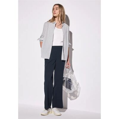 Street One Straight Leg Twill Hose - Blau - Damen Street One Straight Leg Twill Hose - Blau - Damen
