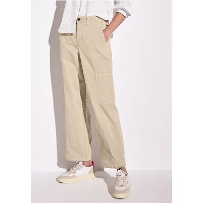 Street One Straight Leg Cargo Hose - Beige - Damen Street One Straight Leg Cargo Hose - Beige - Damen