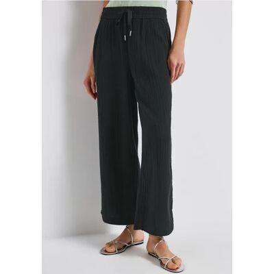 Street One Wide Leg Musselin Hose - Grün - Damen Street One Wide Leg Musselin Hose - Grün - Damen