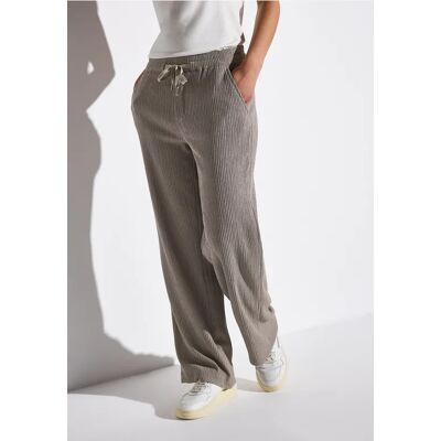 Street One Wide Leg Hose mit Struktur - Beige - Damen Street One Wide Leg Hose mit Struktur - Beige - Damen