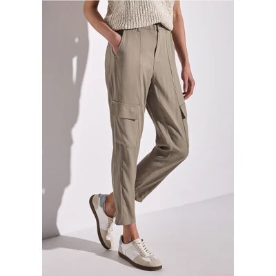 Street One Paperbag Hose im Cargo-Look - Beige - Damen Street One Paperbag Hose im Cargo-Look - Beige - Damen