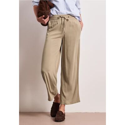 Street One 7/8 Wide Leg Hose - Beige - Damen Street One 7/8 Wide Leg Hose - Beige - Damen