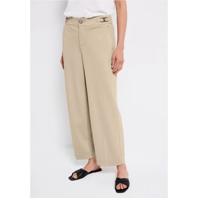 Street One Straight Leg Piqué Hose - Beige - Damen Street One Straight Leg Piqué Hose - Beige - Damen