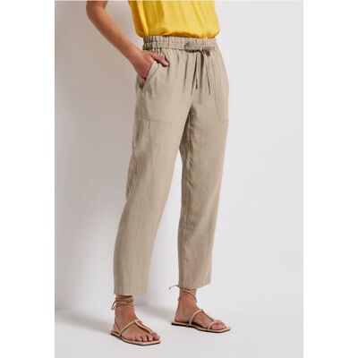 Street One Loose Fit Hose mit Struktur - Beige - Damen Street One Loose Fit Hose mit Struktur - Beige - Damen