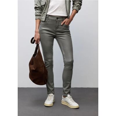 Street One Slim Fit Coated Hose - Grün - Damen Street One Slim Fit Coated Hose - Grün - Damen
