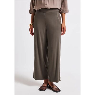 Street One 7/8 Wide Leg Jersey-Hose - Braun - Damen Street One 7/8 Wide Leg Jersey-Hose - Braun - Damen