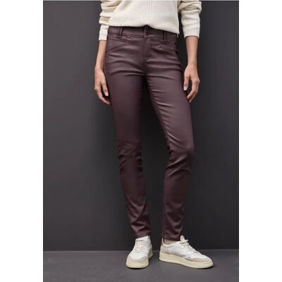 Street One Slim Fit Coated Hose - Rot - Damen Street One Slim Fit Coated Hose - Rot - Damen
