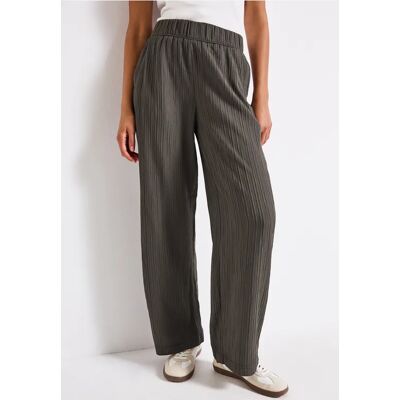 Street One Wide Leg Crinkle Hose - Braun - Damen Street One Wide Leg Crinkle Hose - Braun - Damen