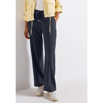 Street One Straight Leg Twill Hose - Blau - Damen Street One Straight Leg Twill Hose - Blau - Damen