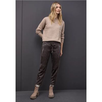 Street One Loose Fit Velours Hose - Braun - Damen Street One Loose Fit Velours Hose - Braun - Damen