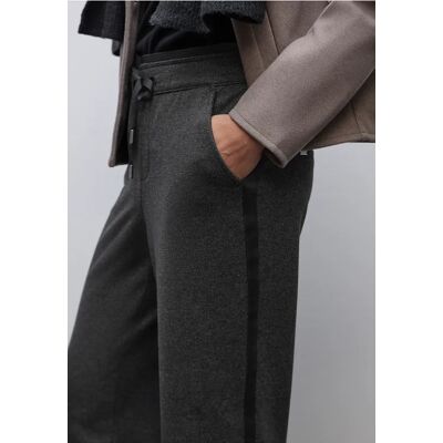 Street One Straight Leg Hose mit Tape - Schwarz - Damen Street One Straight Leg Hose mit Tape - Schwarz - Damen