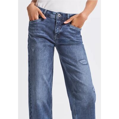 Street One Straight Leg Destroyed Jeans - Blau - Damen Street One Straight Leg Destroyed Jeans - Blau - Damen