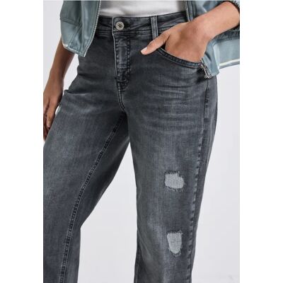Street One Straight Leg Destroyed Jeans - Grau - Damen Street One Straight Leg Destroyed Jeans - Grau - Damen