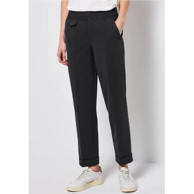 Street One Karierte Chino mit Tapebund - Schwarz - Damen Street One Karierte Chino mit Tapebund - Schwarz - Damen