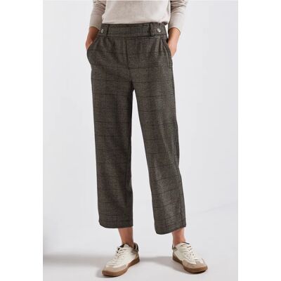 Street One Karierte 7/8 Straight Leg Hose - Braun - Damen Street One Karierte 7/8 Straight Leg Hose - Braun - Damen