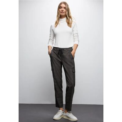 Street One Karierte Cargo Hose - Braun - Damen Street One Karierte Cargo Hose - Braun - Damen