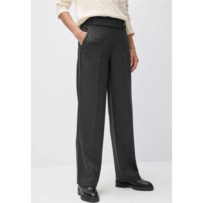 Street One Straight Leg Melange Hose - Schwarz - Damen Street One Straight Leg Melange Hose - Schwarz - Damen