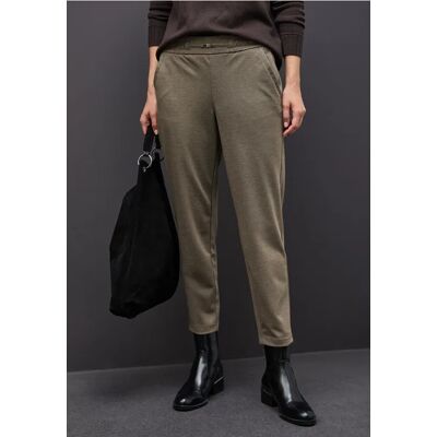 Street One Melange Hose mit Detail - Braun - Damen Street One Melange Hose mit Detail - Braun - Damen