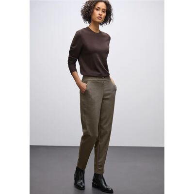 Street One Melange Hose mit Detail - Braun - Damen Street One Melange Hose mit Detail - Braun - Damen