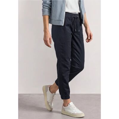 Street One Slim Leg Hose in Papertouch-Qualität - Blau - Damen Street One Slim Leg Hose in Papertouch-Qualität - Blau - Damen