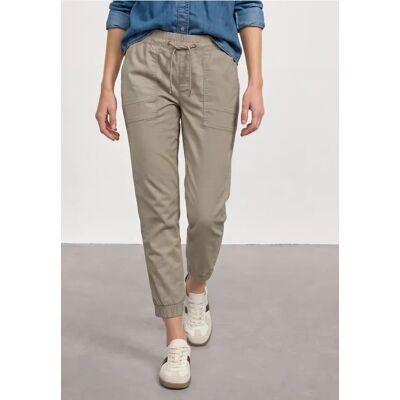 Street One Slim Leg Hose in Papertouch-Qualität - Beige - Damen Street One Slim Leg Hose in Papertouch-Qualität - Beige - Damen