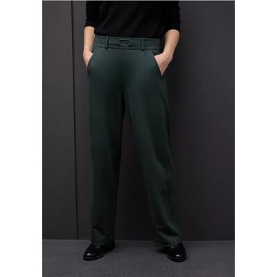 Street One Straight Leg Hose mit Detail - Grün - Damen Street One Straight Leg Hose mit Detail - Grün - Damen