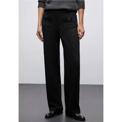 Street One Hose mit Schnallendetail - Schwarz - Damen Street One Hose mit Schnallendetail - Schwarz - Damen
