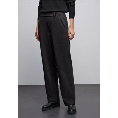 Street One Glitzernde Straight Leg Hose - Schwarz - Damen Street One Glitzernde Straight Leg Hose - Schwarz - Damen