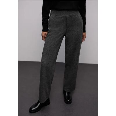 Street One Straight Leg Jacquard Hose - Grau - Damen Street One Straight Leg Jacquard Hose - Grau - Damen
