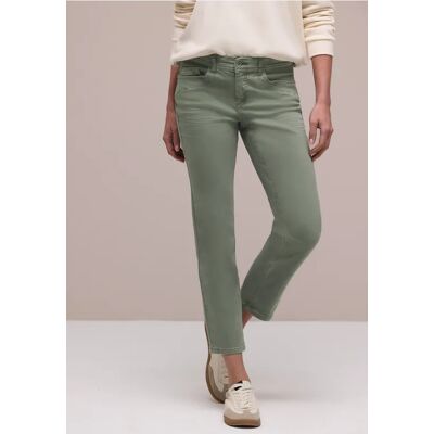 Street One Mid Waist Straight Leg Jeans im Slim Fit - Grün - Damen Street One Mid Waist Straight Leg Jeans im Slim Fit - Grün - Damen