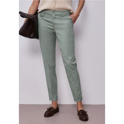 Street One Chino im Casual Fit in softer Qualität - Grün - Damen Street One Chino im Casual Fit in softer Qualität - Grün - Damen