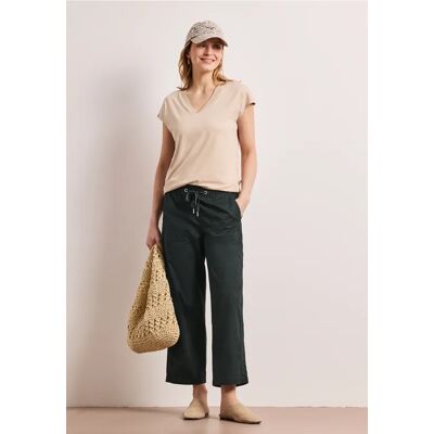 Street One Straight Leg Hose in Hose Papertouchware - Grün - Damen Street One Straight Leg Hose in Hose Papertouchware - Grün - Damen