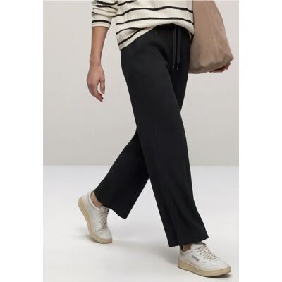 Street One High Waist Wide Leg Hose im Casual Fit - Schwarz - Damen Street One High Waist Wide Leg Hose im Casual Fit - Schwarz - Damen