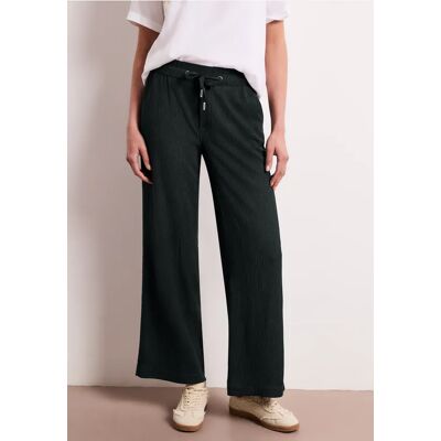 Street One High Waist Wide Leg Hose im Casual Fit - Grün - Damen Street One High Waist Wide Leg Hose im Casual Fit - Grün - Damen