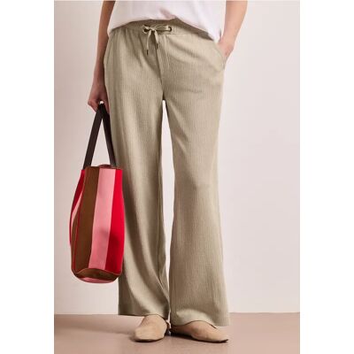 Street One High Waist Wide Leg Hose im Casual Fit - Beige - Damen Street One High Waist Wide Leg Hose im Casual Fit - Beige - Damen