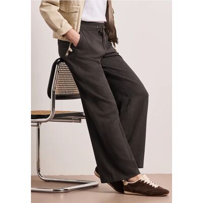Street One High Waist Wide Leg Hose im Casual Fit - Braun - Damen Street One High Waist Wide Leg Hose im Casual Fit - Braun - Damen