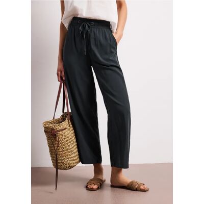 Street One 7/8 High Waist Wide Leg Hose im Loose Fit - Grün - Damen Street One 7/8 High Waist Wide Leg Hose im Loose Fit - Grün - Damen