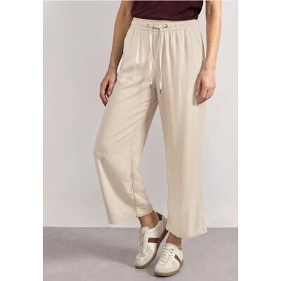 Street One 7/8 High Waist Wide Leg Hose im Loose Fit - Beige - Damen Street One 7/8 High Waist Wide Leg Hose im Loose Fit - Beige - Damen