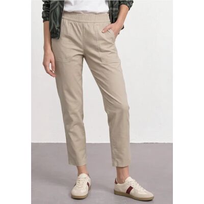 Street One Slim Leg Chino mit Elastikbund - Beige - Damen Street One Slim Leg Chino mit Elastikbund - Beige - Damen