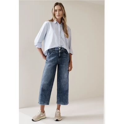 Street One 7/8 High Waist Wide Leg Jeans im Loose Fit - Blau - Damen Street One 7/8 High Waist Wide Leg Jeans im Loose Fit - Blau - Damen