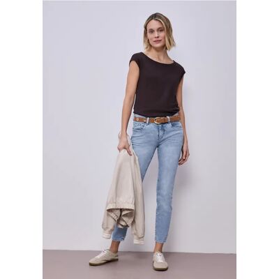 Street One Mid Waist Slim Leg Jeans im Slim Fit - Blau - Damen Street One Mid Waist Slim Leg Jeans im Slim Fit - Blau - Damen