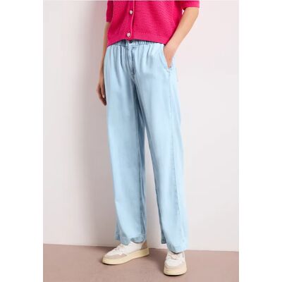 Street One Wide Leg Jeans mit Paperbag-Bund - Blau - Damen Street One Wide Leg Jeans mit Paperbag-Bund - Blau - Damen