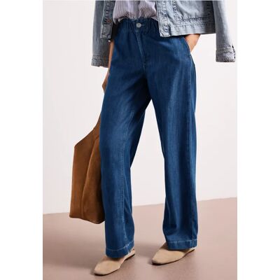 Street One Wide Leg Jeans mit Paperbag-Bund - Blau - Damen Street One Wide Leg Jeans mit Paperbag-Bund - Blau - Damen