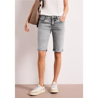 Street One Slim Leg Bermuda mit Turn-Up-Detail - Grau - Damen Street One Slim Leg Bermuda mit Turn-Up-Detail - Grau - Damen